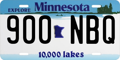 MN license plate 900NBQ