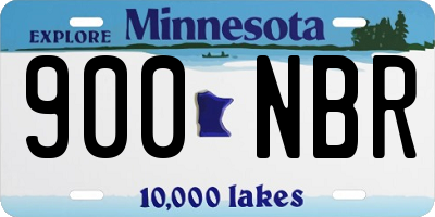 MN license plate 900NBR