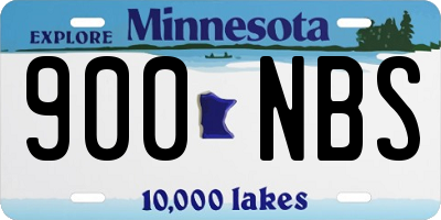 MN license plate 900NBS