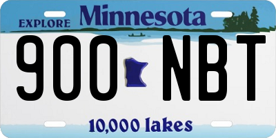 MN license plate 900NBT