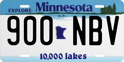 MN license plate 900NBV