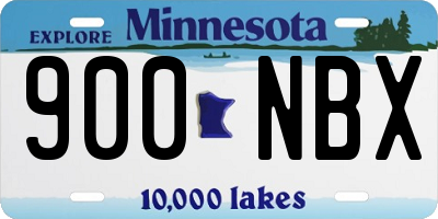 MN license plate 900NBX