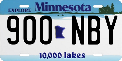 MN license plate 900NBY