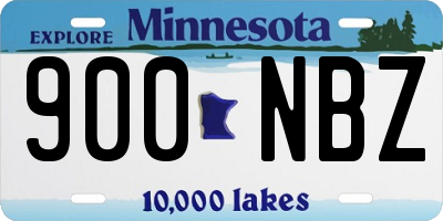 MN license plate 900NBZ
