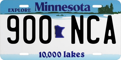 MN license plate 900NCA