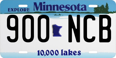 MN license plate 900NCB