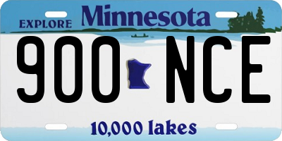 MN license plate 900NCE