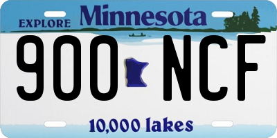 MN license plate 900NCF