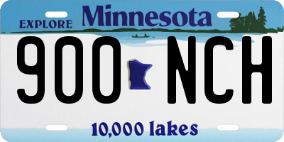 MN license plate 900NCH