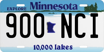 MN license plate 900NCI