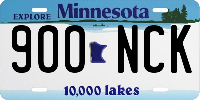 MN license plate 900NCK