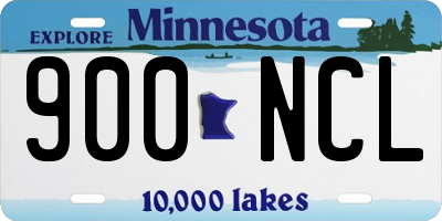 MN license plate 900NCL
