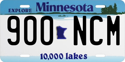 MN license plate 900NCM