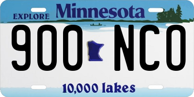 MN license plate 900NCO