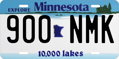 MN license plate 900NMK
