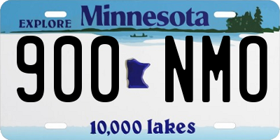 MN license plate 900NMO