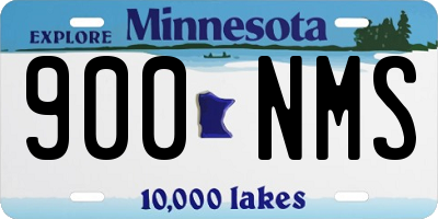 MN license plate 900NMS