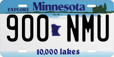 MN license plate 900NMU