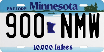 MN license plate 900NMW