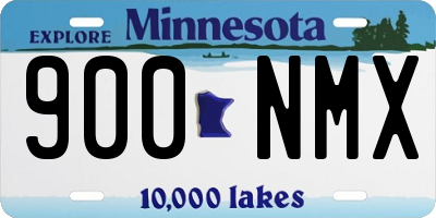 MN license plate 900NMX
