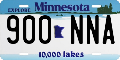 MN license plate 900NNA