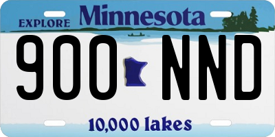 MN license plate 900NND