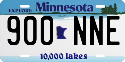 MN license plate 900NNE
