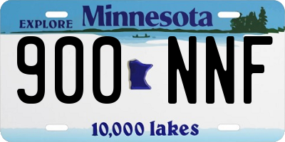 MN license plate 900NNF