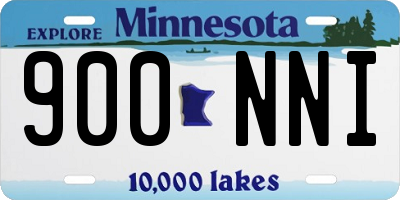 MN license plate 900NNI