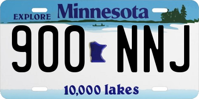 MN license plate 900NNJ