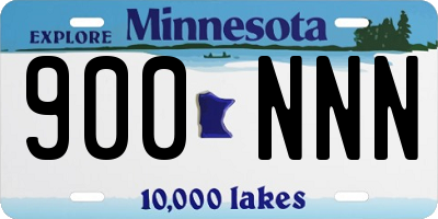 MN license plate 900NNN