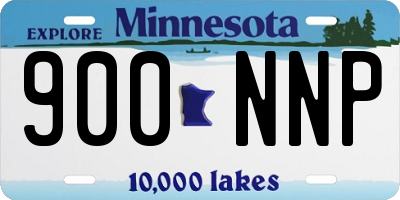 MN license plate 900NNP