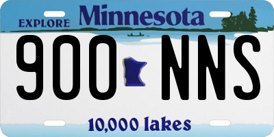 MN license plate 900NNS