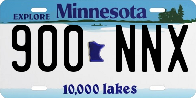 MN license plate 900NNX