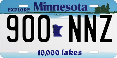 MN license plate 900NNZ