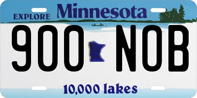 MN license plate 900NOB