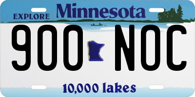 MN license plate 900NOC