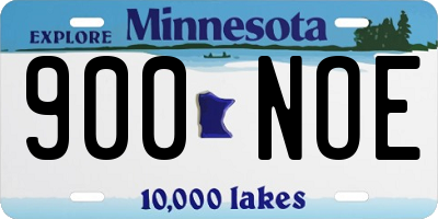MN license plate 900NOE
