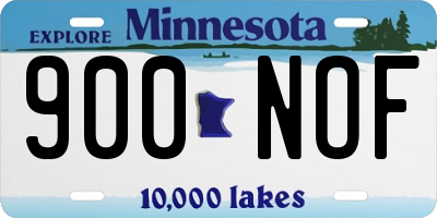 MN license plate 900NOF