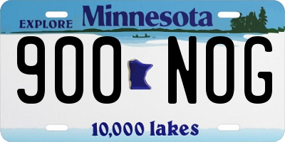 MN license plate 900NOG