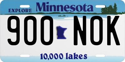 MN license plate 900NOK