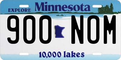 MN license plate 900NOM
