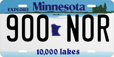 MN license plate 900NOR