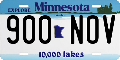 MN license plate 900NOV