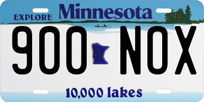 MN license plate 900NOX