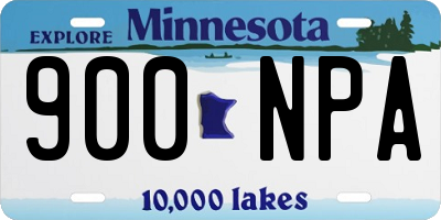 MN license plate 900NPA
