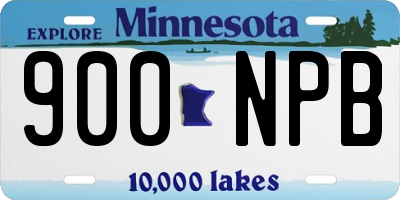 MN license plate 900NPB