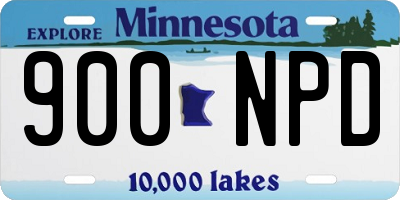 MN license plate 900NPD