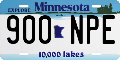 MN license plate 900NPE