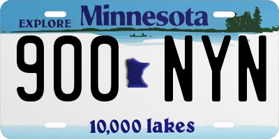 MN license plate 900NYN